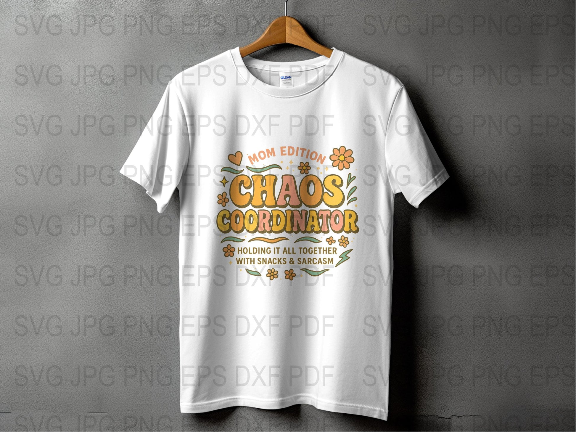Chaos Coordinator T-Shirt, Funny Mom Shirt, Snacks and Sarcasm Tee, Gift for Her, Graphic Novelty T-Shirt Design