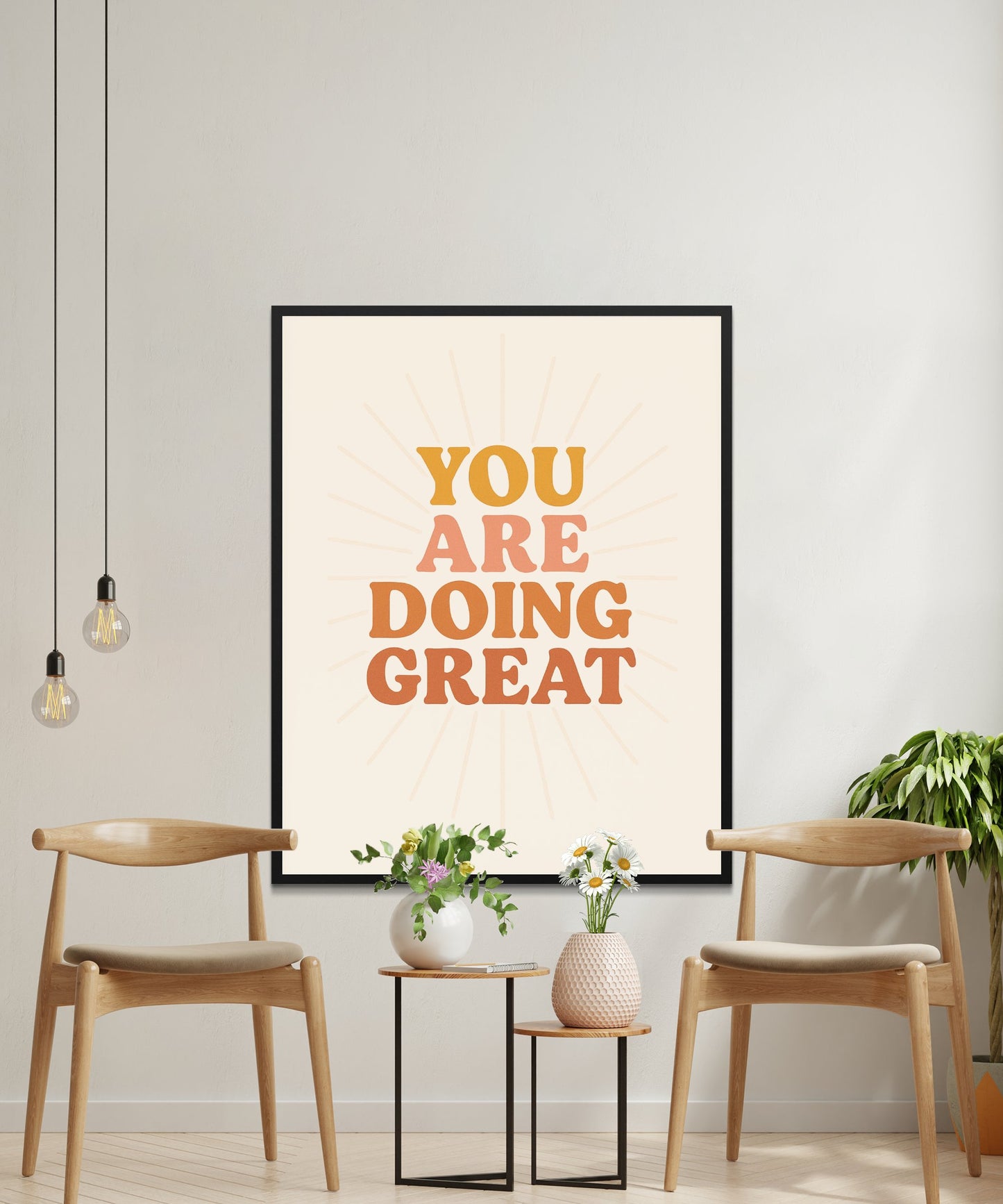 Inspirational Quote Wall Art Poster, 'You Are Doing Great' Motivational Print, Home Decor, Office Artwork, Modern Typography Design