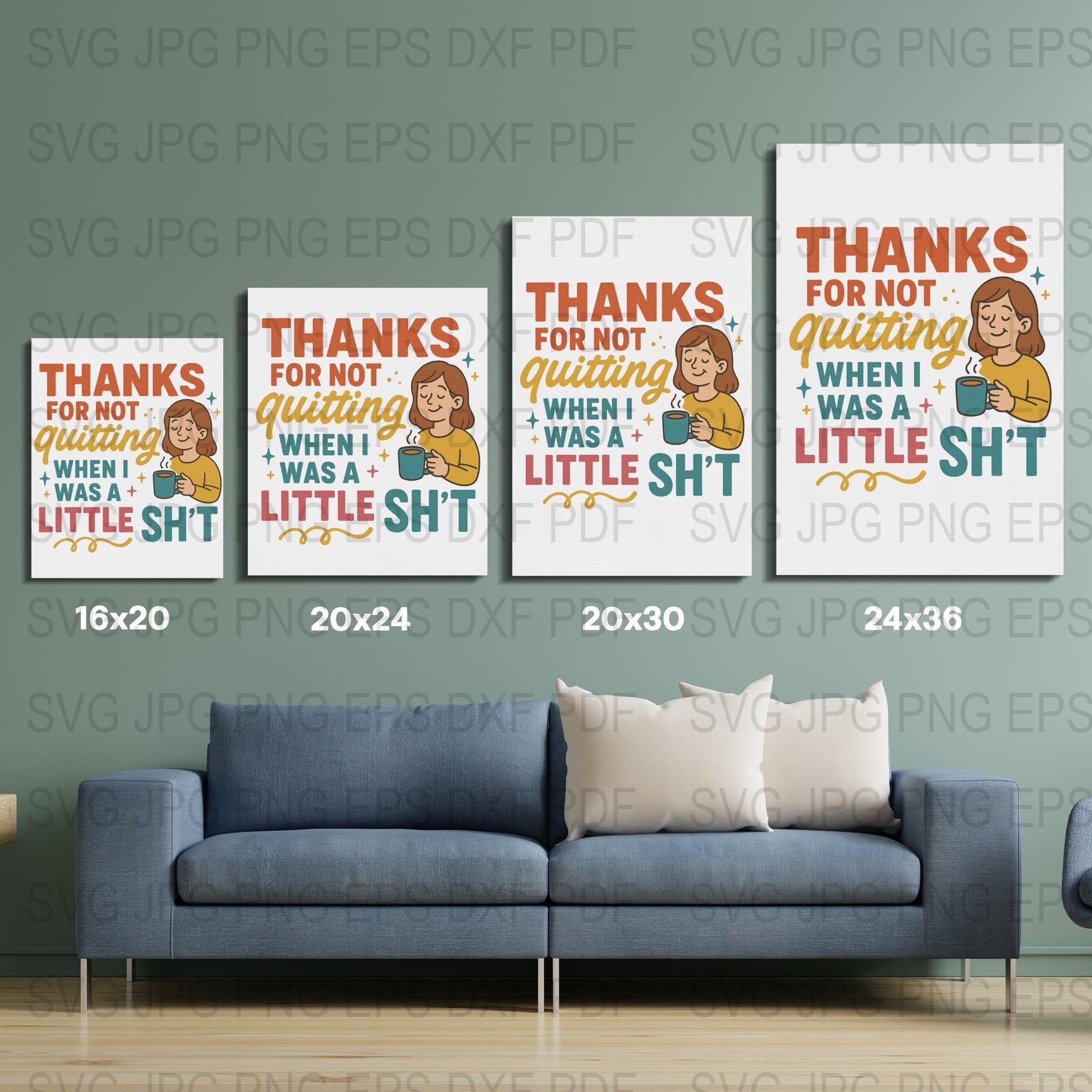 Funny Monkey Wall Art Prints, Humorous Bathroom Decor, Whimsical Home Decoration, Set of Four Canvas