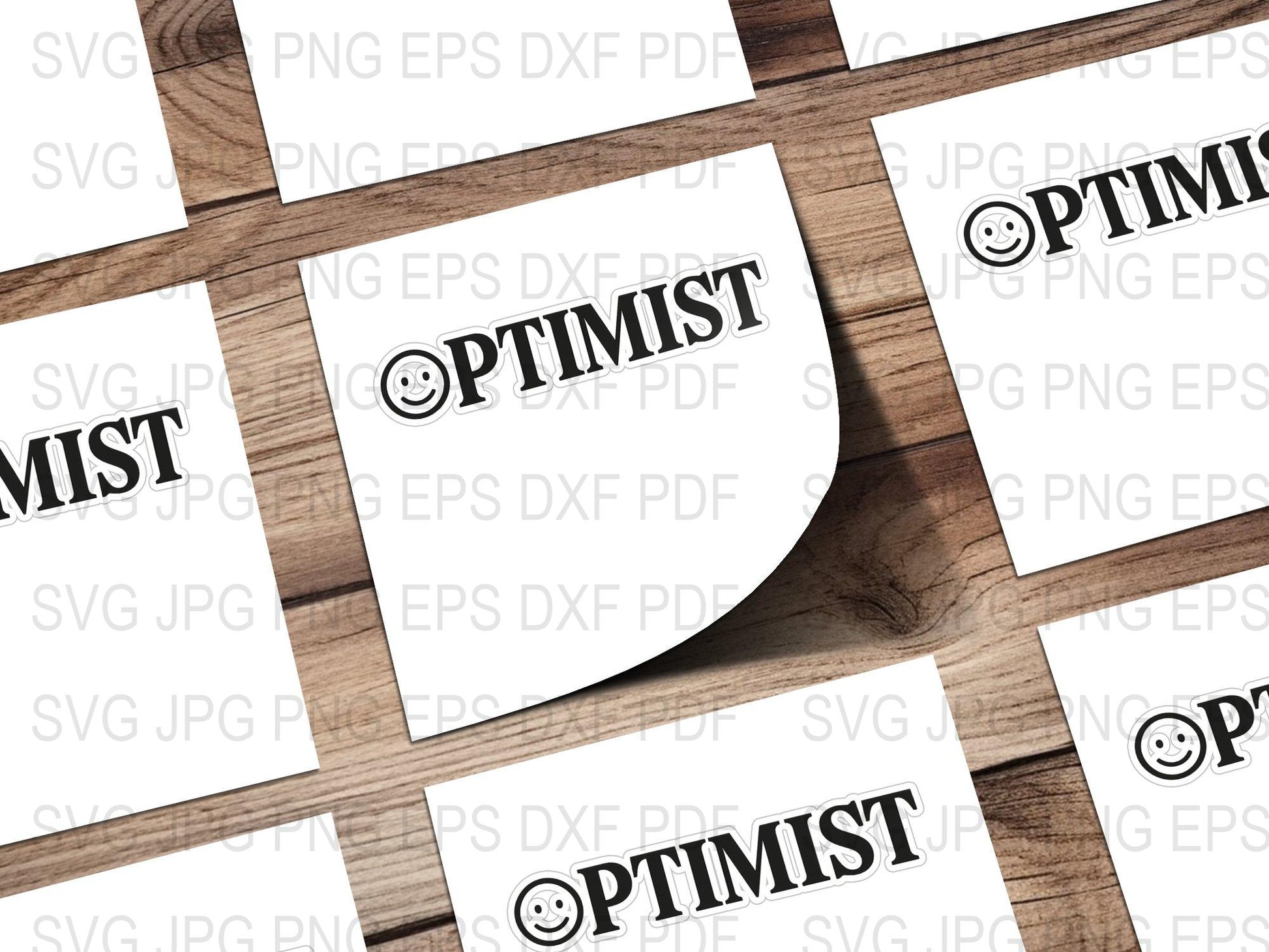 Optimist SVG File Bundle, Digital Download, EPS, JPG, PDF, DXF Formats, Crafting, Graphic Design, Home Decor, DIY Projects
