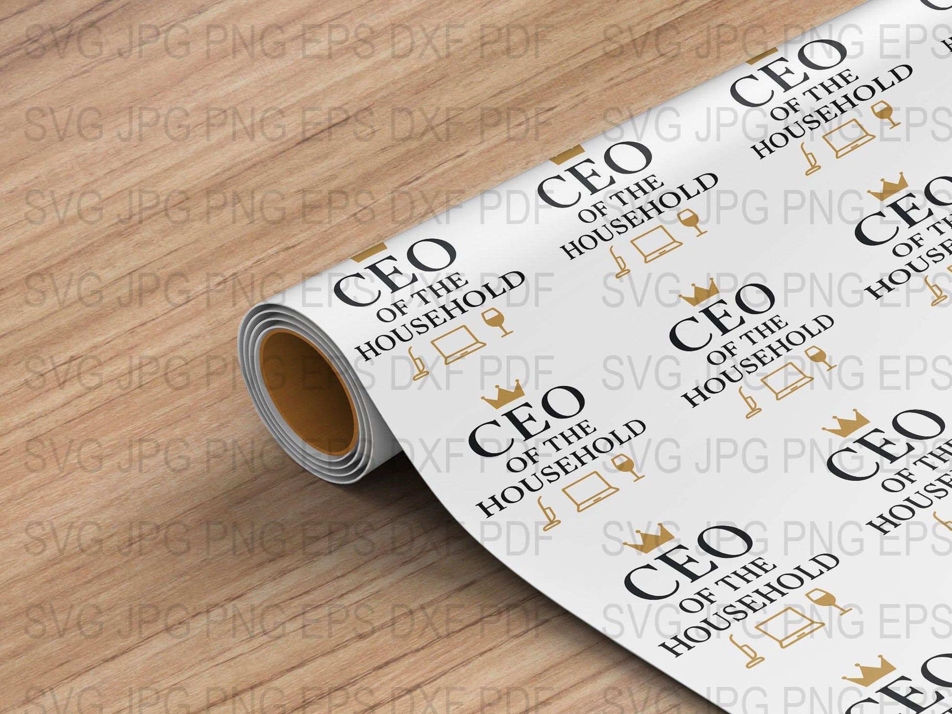 CEO of the Household Vinyl Roll, Decorative Adhesive Vinyl for Crafting, Home Decor DIY Projects, Custom Gift Ideas