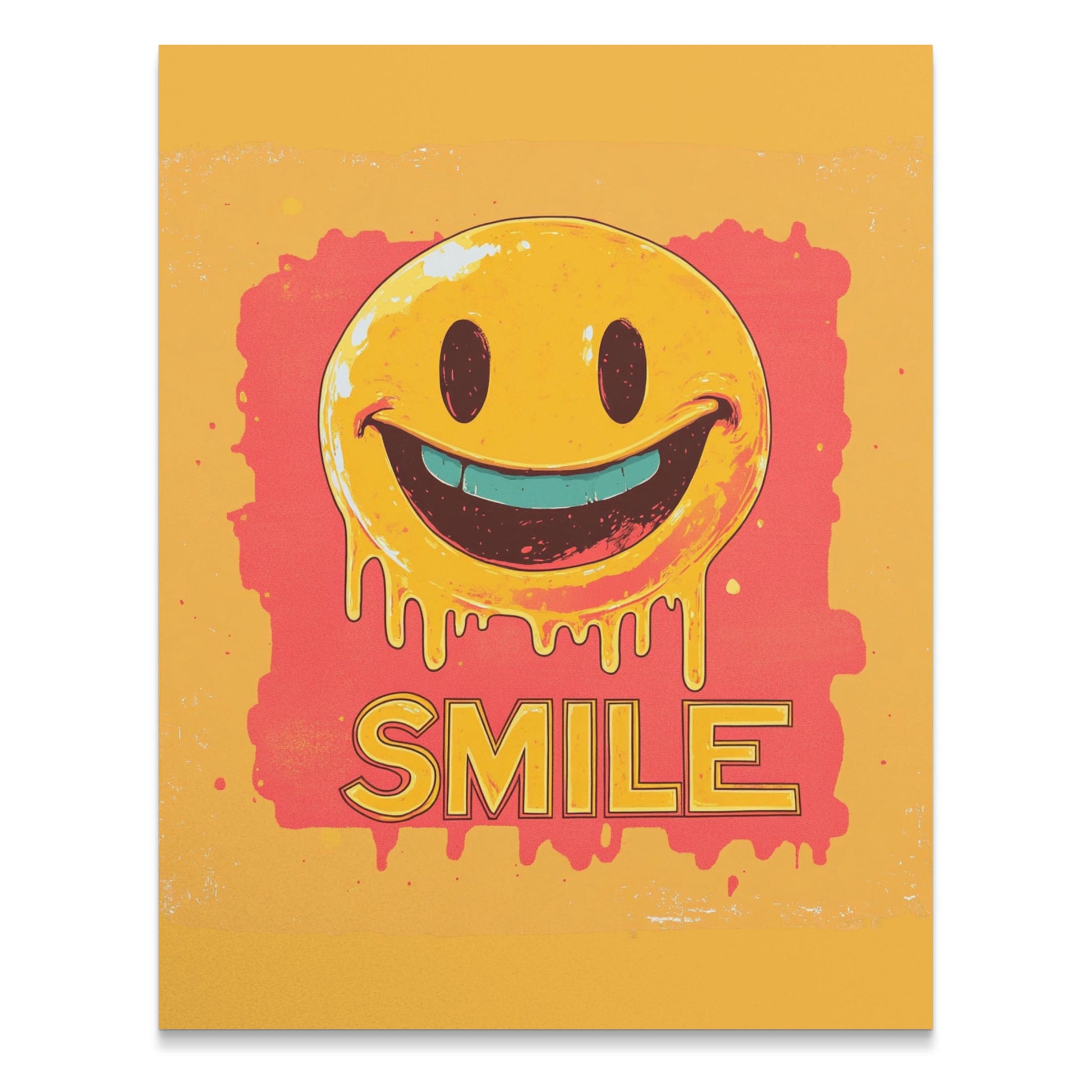 Retro Smile Poster, Vintage Smiley Face Art Print, Colorful Wall Decor, Cheerful Home Decoration, Gift Idea