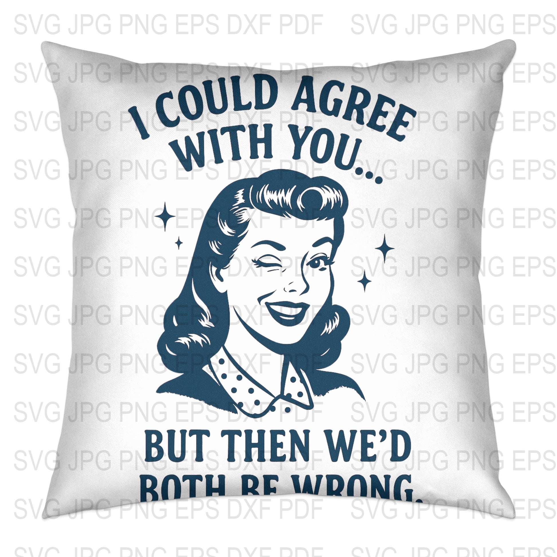 Vintage Comic Style Throw Pillow, Retro Pop Art Cushion, Funny Quote Home Decor