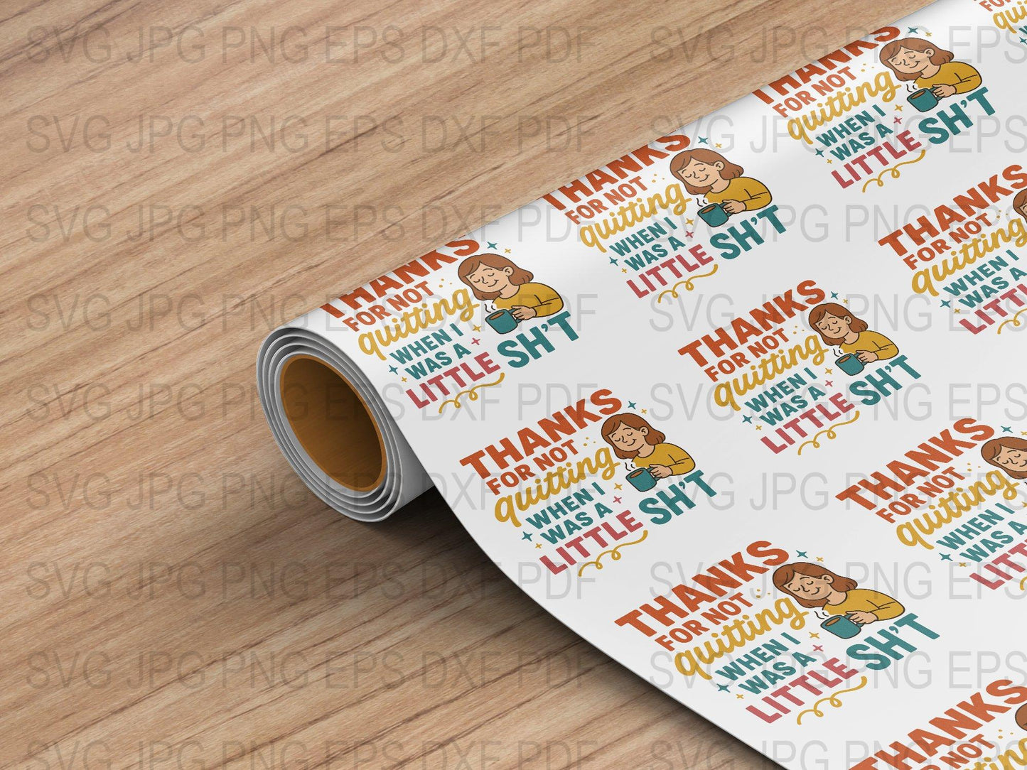 Funny Parenting Quote Fabric, Thanks For Raising This Little Sh*t Pattern, Custom Print Fabric by Yard for DIY Crafts and Sewing Projects