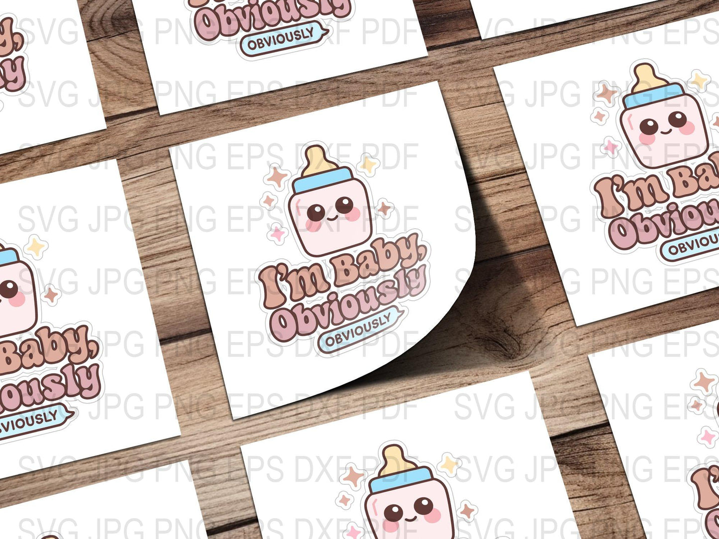 Cute Baby Sticker Pack, Kawaii Ice Cream Character, Funny Vinyl Decals, Planner and Laptop Accessories