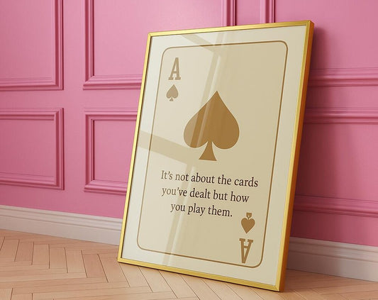 Ace of Spades Motivational Quote Wall Art